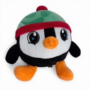 Penguin Plush Holiday Hat Round Stuffed Animal 6 in Cute Toy American Greetings